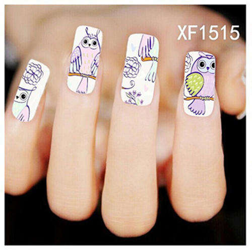 NAIL ART - WATER TRANSFER - OWL