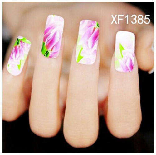 NAIL ART - WATER TRANSFER - FLOWERS