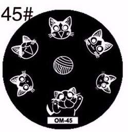 NAIL ART CATS IMAGE STAMPING PLATE (OM-SERIES) ***SALE***
