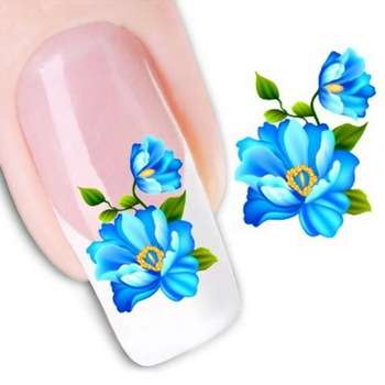 NAIL ART - WATER TRANSFER - FLOWERS