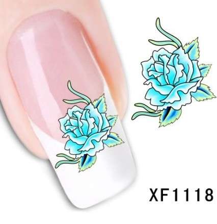 NAIL ART - WATER TRANSFER - FLOWERS