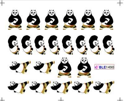 NAIL ART - WATER TRANSFER - PANDA