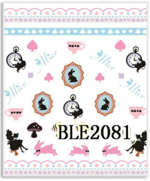 NAIL ART - WATER TRANSFER - ALICE IN WONDERLAND