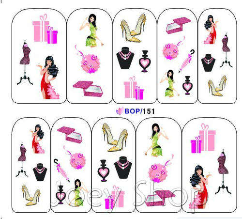 NAIL ART - WATER TRANSFER - FASHION