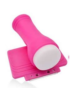 2.4 cm Soft Silicone Pink Nail Art Stamper - White Head