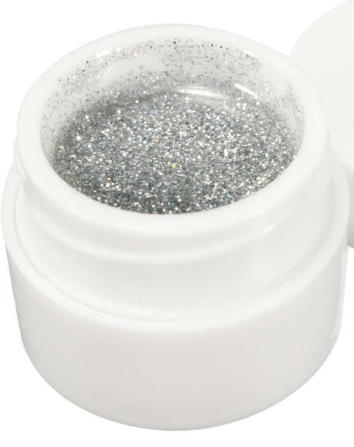 UV GEL - CLEAR WITH FINE SILVER GLITTER