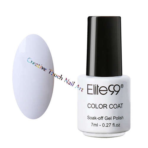 7ML ELITE99 SOAK OFF UV/LED COLOR GEL NAIL POLISH - SLEEK WHITE - 1323