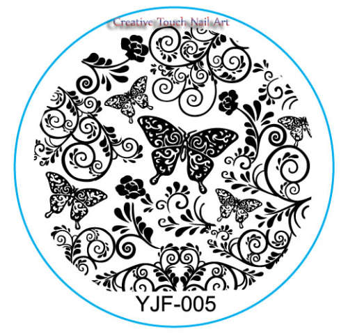 NAIL ART IMAGE STAMPING PLATE (YJF-SERIES) THE SECRET GARDEN