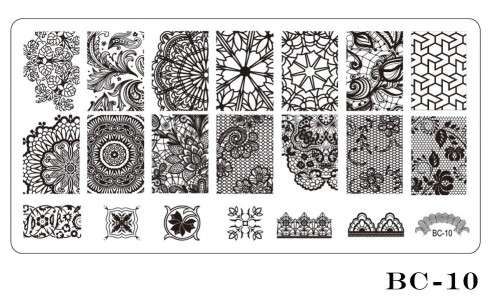 NAIL ART/STAMPING NAIL ART LACE & NET STYLE - IMAGE STAMPING PLATE ***SALE***