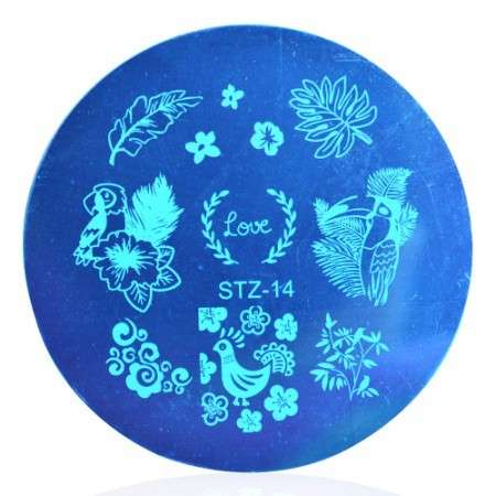 NAIL ART ROUND IMAGE STAMPING PLATE (STZ-SERIES)