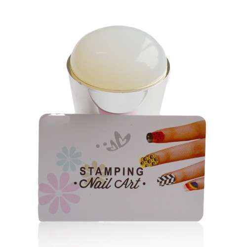 NAIL ART/LARGE MARSHMALLOW SILICONE NAIL ART STAMPER - 4 CM HEAD - CLEAR