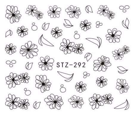 WATER TRANSFER NAIL ART DECAL - FLOWER
