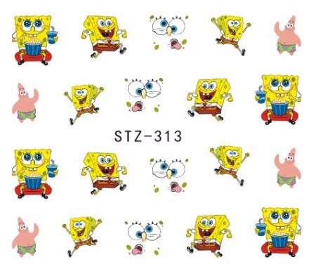 WATER TRANSFER NAIL ART DECAL - SPONGEBOB