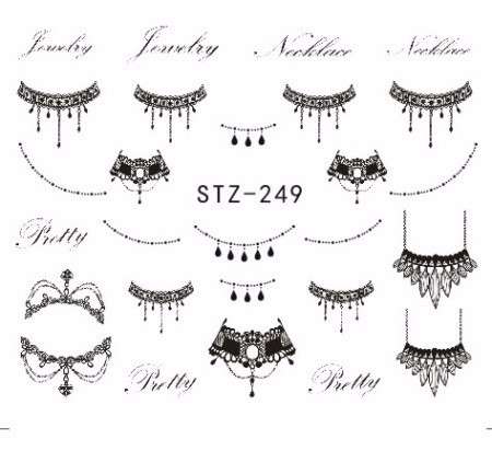 WATER TRANSFER NAIL ART DECAL - JEWELRY