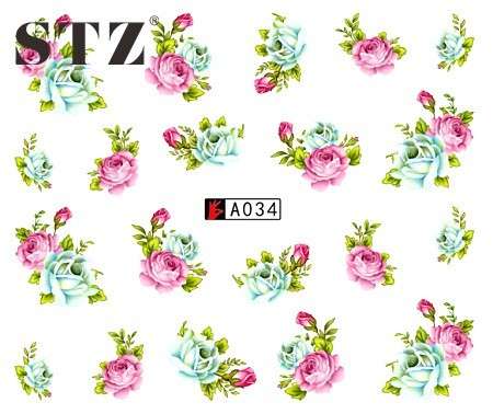 WATER TRANSFER NAIL ART DECAL - FLOWER