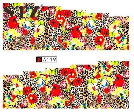 WATER TRANSFER NAIL ART DECAL - ANIMAL PRINT