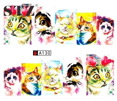 WATER TRANSFER NAIL ART DECAL - CATS