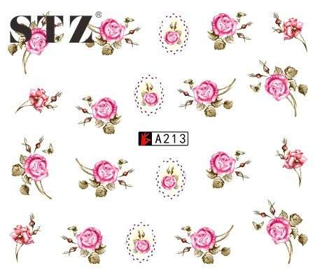 WATER TRANSFER NAIL ART DECAL - FLOWER