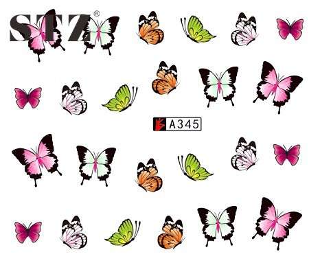 WATER TRANSFER NAIL ART DECAL - BUTTERFLY