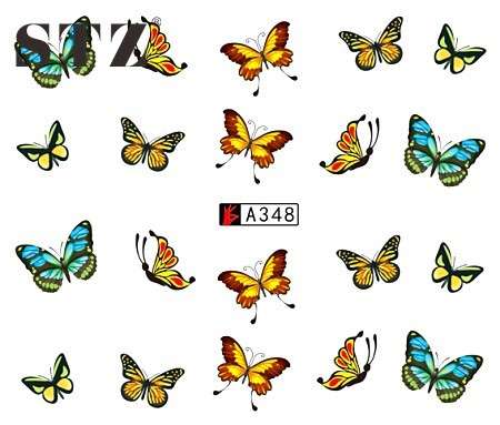 WATER TRANSFER NAIL ART DECAL - BUTTERFLY