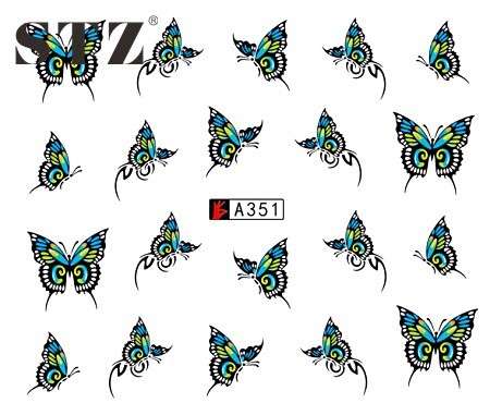WATER TRANSFER NAIL ART DECAL - BUTTERFLY