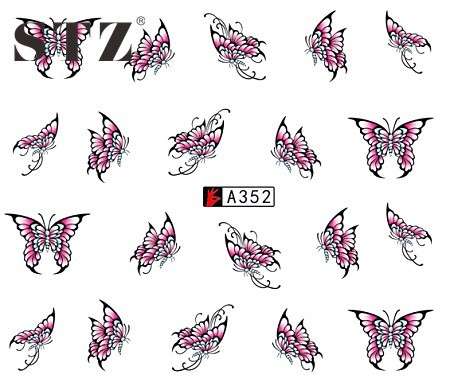 WATER TRANSFER NAIL ART DECAL - BUTTERFLY