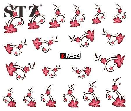 WATER TRANSFER NAIL ART DECAL - FLOWERS TWIRLS & SWIRLS