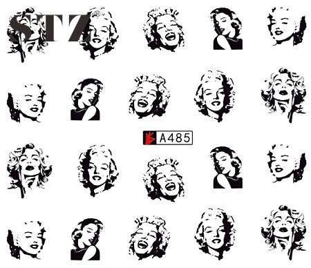 WATER TRANSFER NAIL ART DECAL - VINTAGE FACES