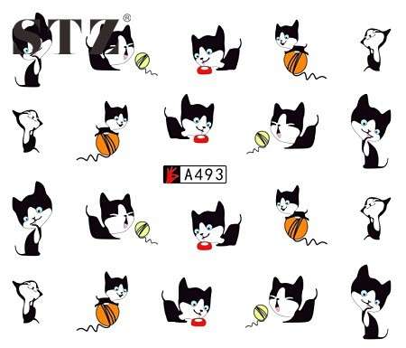 WATER TRANSFER NAIL ART DECAL - CATS