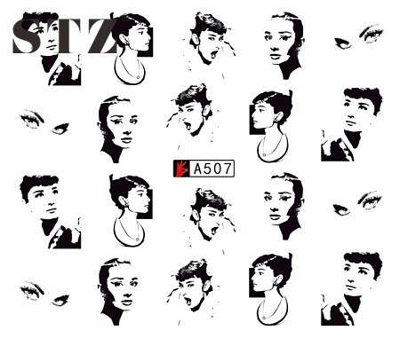 WATER TRANSFER NAIL ART DECAL - FACES