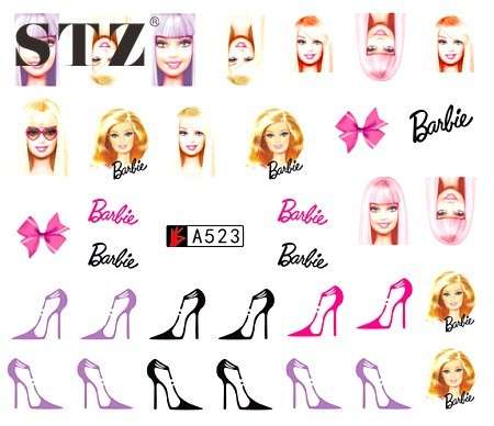 WATER TRANSFER NAIL ART DECAL - BARBIE