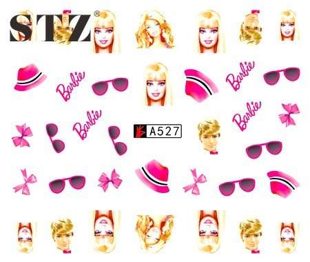 WATER TRANSFER NAIL ART DECAL - BARBIE