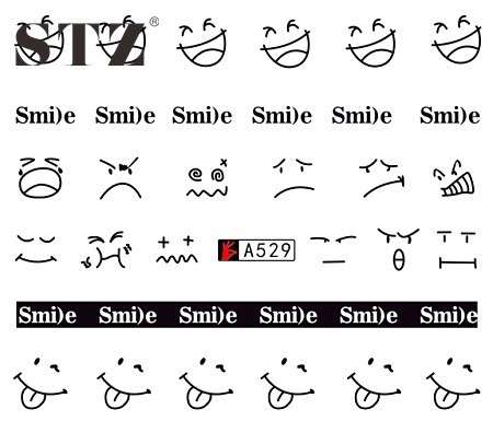 WATER TRANSFER NAIL ART DECAL - SMILE