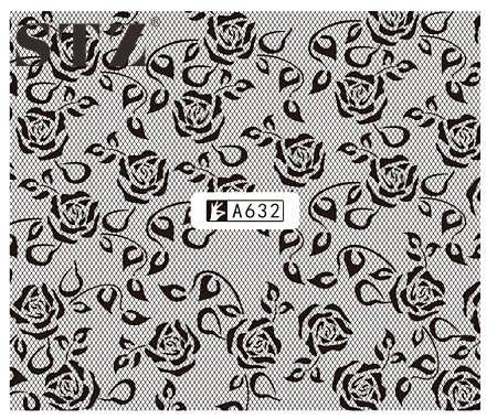 WATER TRANSFER NAIL ART DECAL - TWIRLS & SWIRLS