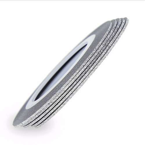 1 ROLL OF 1mm STRIPING TAPE FOR NAIL ART - SILVER GLITTER ***SALE***