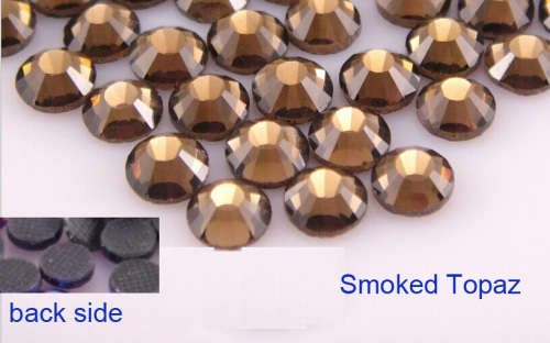 1 X GROSS (144 PCS) SS20 (5MM) IRON ON HOT FIX (HOTFIX)  FLATBACK RHINESTONE  - SMOKED TOPAZ