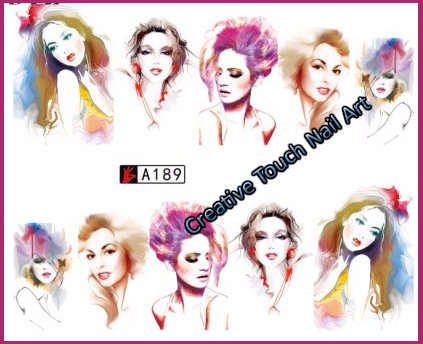 WATER TRANSFER NAIL ART DECAL - FACES