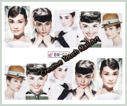 WATER TRANSFER NAIL ART DECAL - FACES