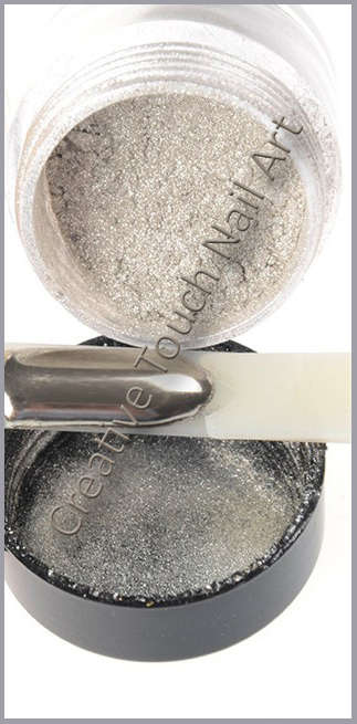 Chrome Silver Effect Nail Art Pigment Powder - 3.2g Jar