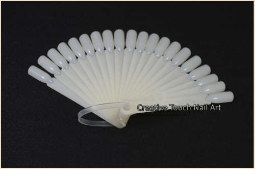 Nail Art Tips Fan Display Practice Tool - 20Tips - Natural Swatches
