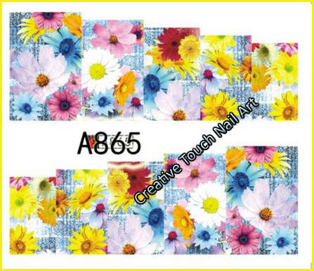 WATER TRANSFER NAIL ART DECAL - FLOWER