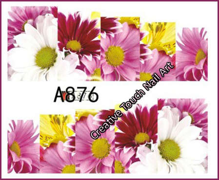 WATER TRANSFER NAIL ART DECAL - FLOWER