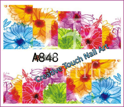 WATER TRANSFER NAIL ART DECAL - FLOWER
