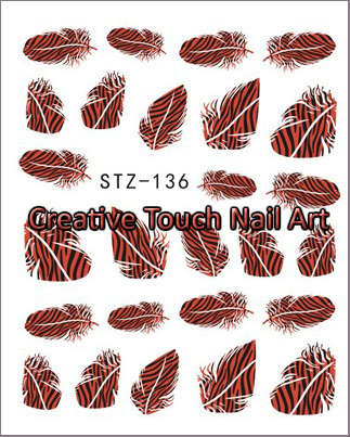 NAIL ART - WATER TRANSFER - FEATHER