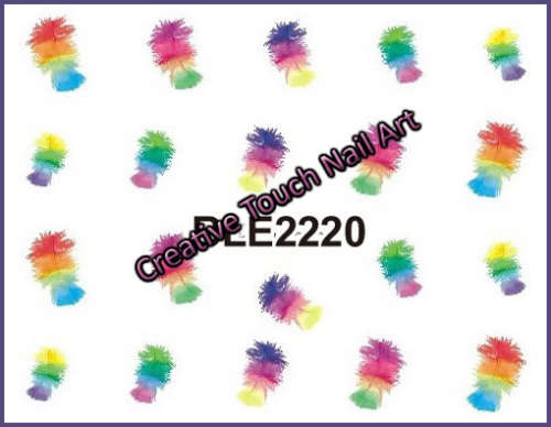 NAIL ART - WATER TRANSFER - FEATHER