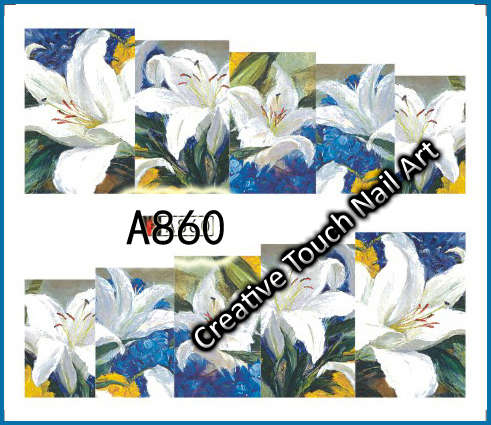 WATER TRANSFER NAIL ART DECAL - FLOWER