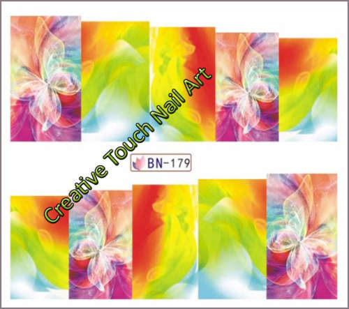 WATER TRANSFER NAIL ART DECAL - COLOR BURST