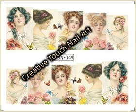 WATER TRANSFER NAIL ART DECAL - VINTAGE & TOWERS
