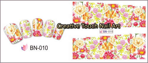 WATER TRANSFER NAIL ART DECAL - FLOWERS