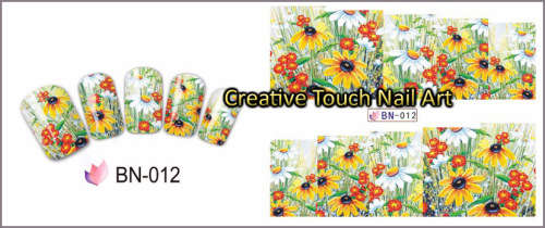 WATER TRANSFER NAIL ART DECAL - FLOWERS